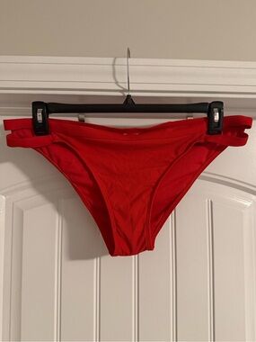 Xhilaration Red Ribbed Bikini Bottoms